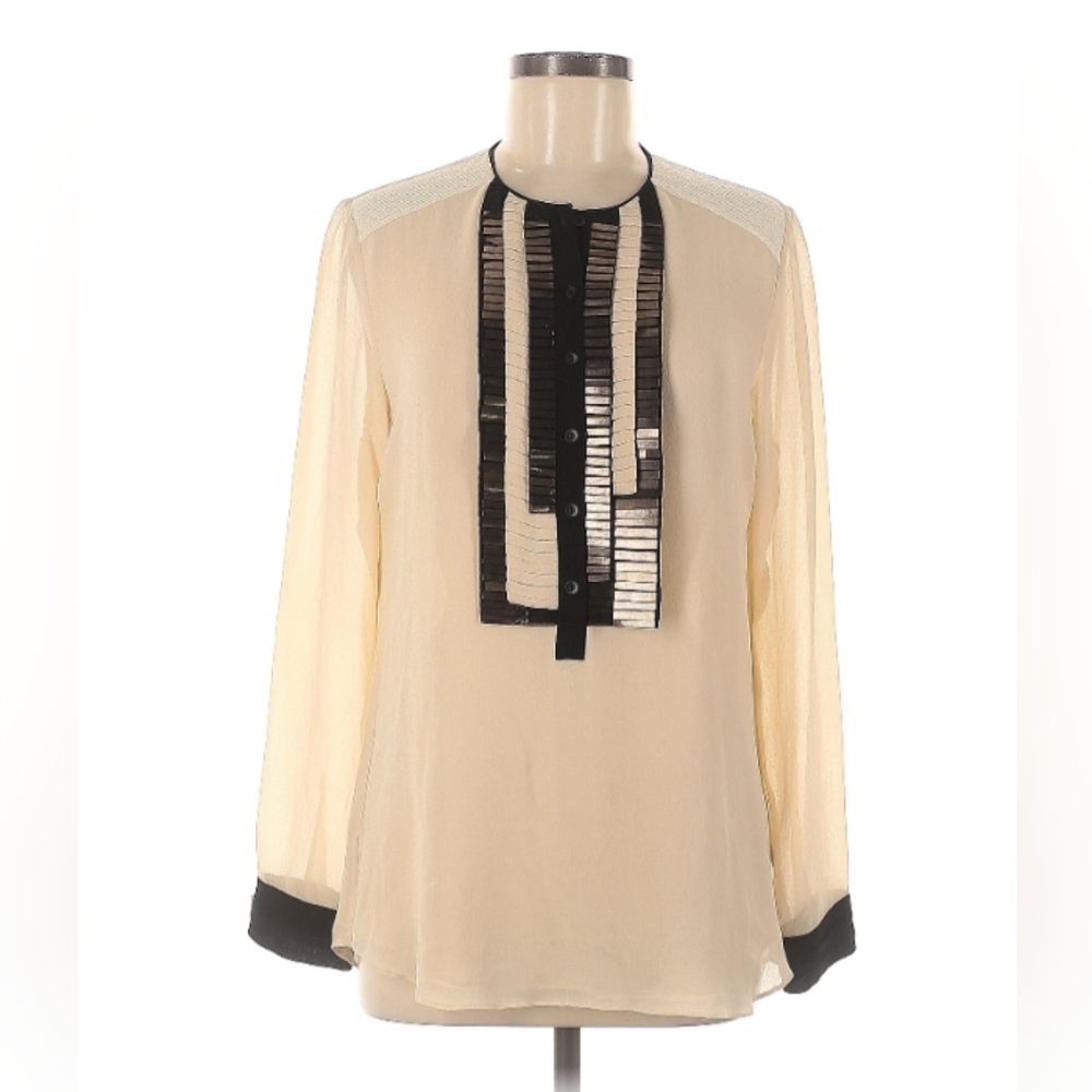 Rohit Gandhi & Rahul Khanna Women Embellished Beige and Black Top Medium